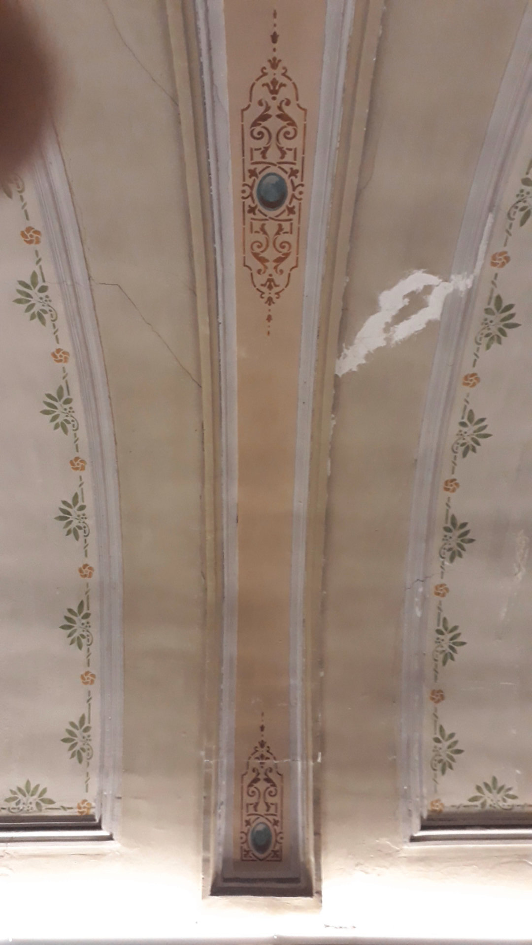 Eglise St Martin - Slins - Restitution des décors peints de la nef centrale